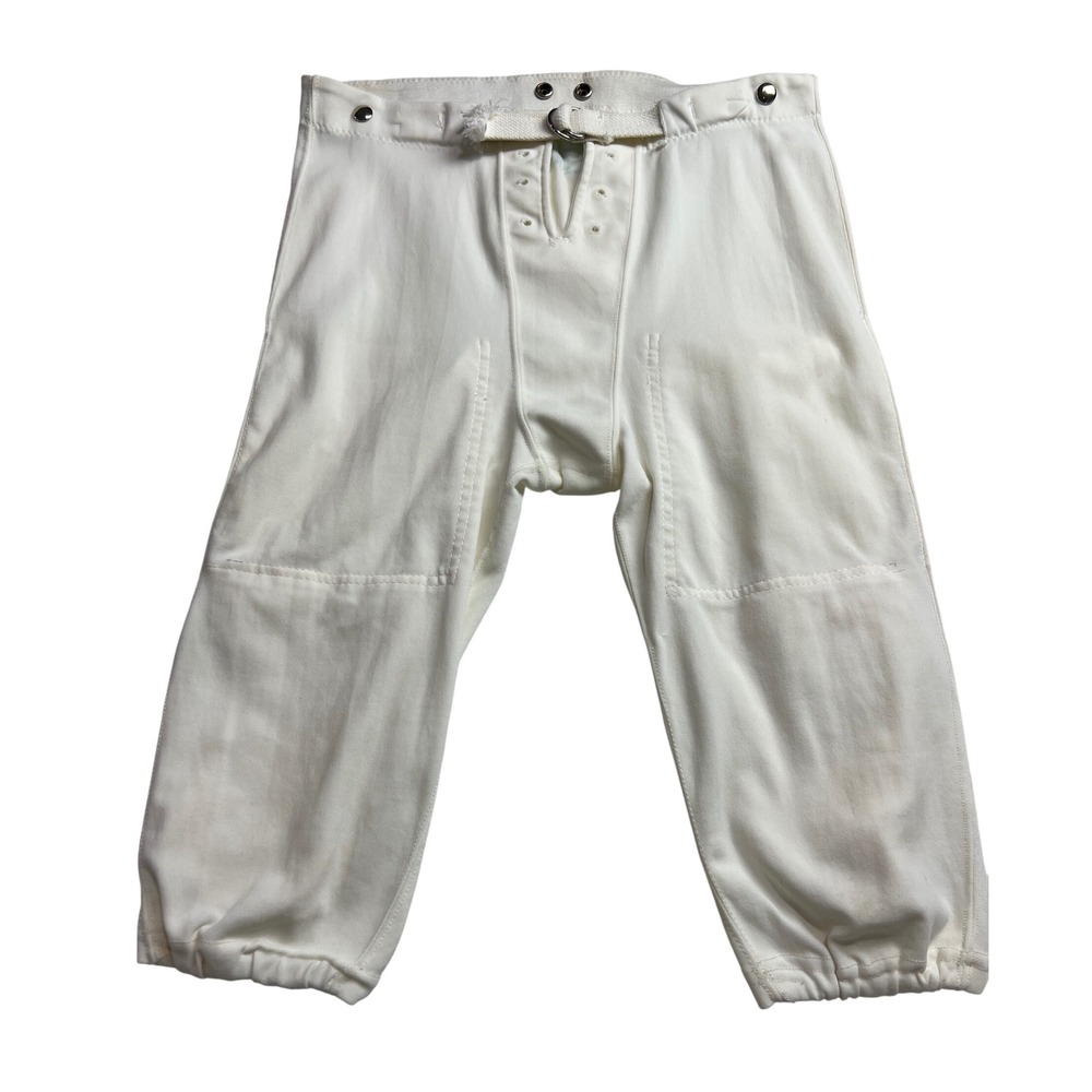 Russell Athletic Football Pants Boy L White Vintage Made in USA 30-32 Sports B17